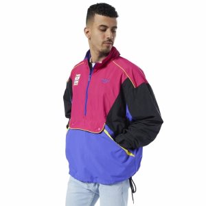 Reebok Classic Vector Have a Good Time Anorak Sweatshirt Herren - Schwarz/Rosa/Lila - DE 571-UBX